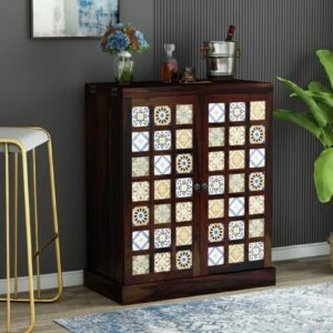 Sheesham Wood 2-Door Wardrobe with Bottom Drawers – Ruhan Crafts