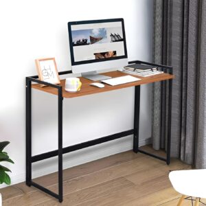 Bedford Industrial Space-Saving Computer Desk – Compact Workstation with Raised Surround