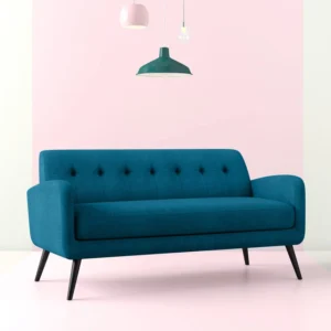 Modern Upholstered 3 Seater Fabric Sofa – Button Tufted Contemporary Design