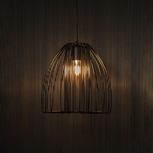 Modern Black Geometric Pendant Light | Contemporary Hanging Ceiling Lamp